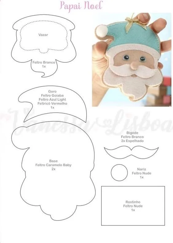 Moldes para navidad en fieltro: Plantillas para imprimir Moldes para navidad en fieltro: Plantillas para imprimir