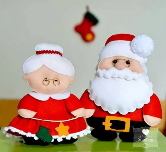 Moldes navideños de señor y señora Claus 2023 - 2024 | Patrones para  imprimir