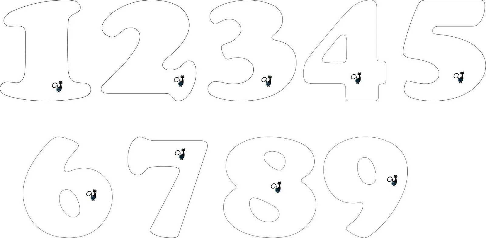 Moldes de numeros 5 - Imagui