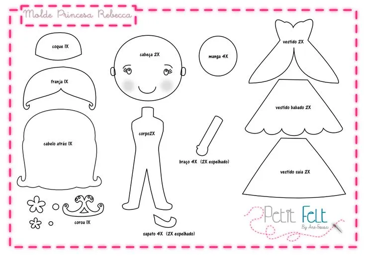 Moldes on Pinterest | Feltro, Felt Patterns and Sunbonnet Sue