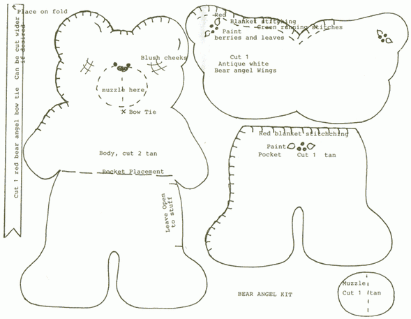 Moldes para hacer ositos de peluches - Imagui