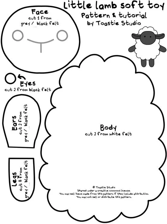 Moldes de ovejas - Imagui