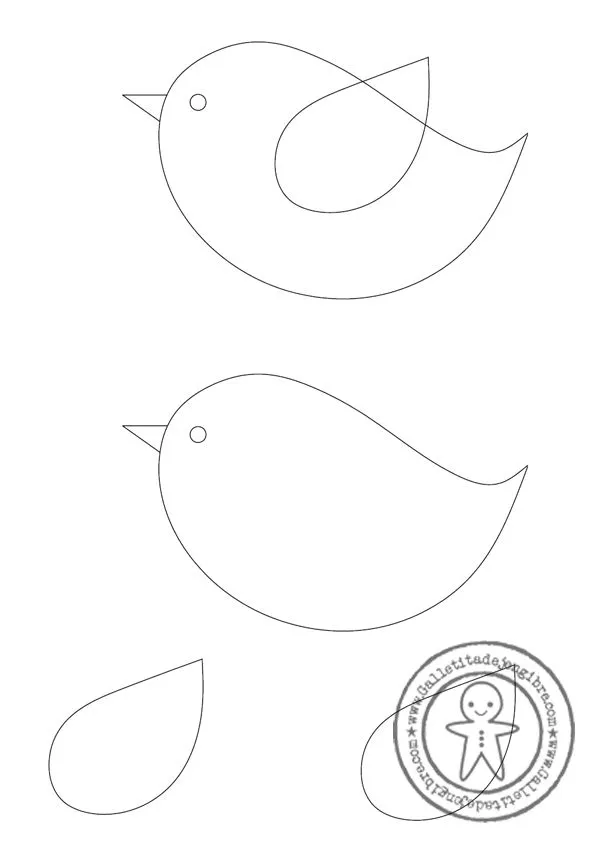 Moldes de pajaritos - Imagui