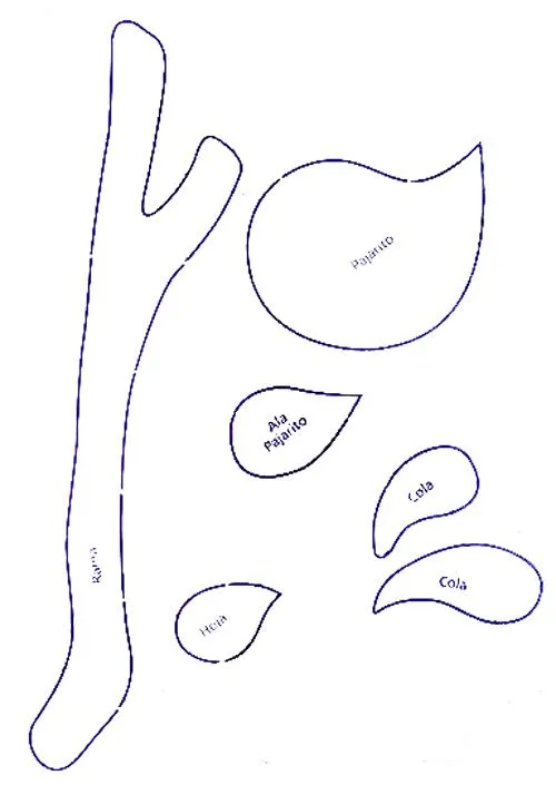 Moldes para pajarito - Imagui