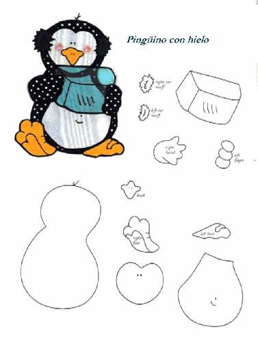 Moldes de pinguino en foami - Imagui