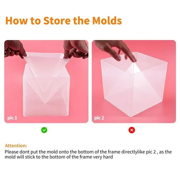 Moldes grandes de pirámide de silicona, molde de fundición de resina epoxi  DIY para resina (A) Ehuebsd libre de BPA | Walmart en línea