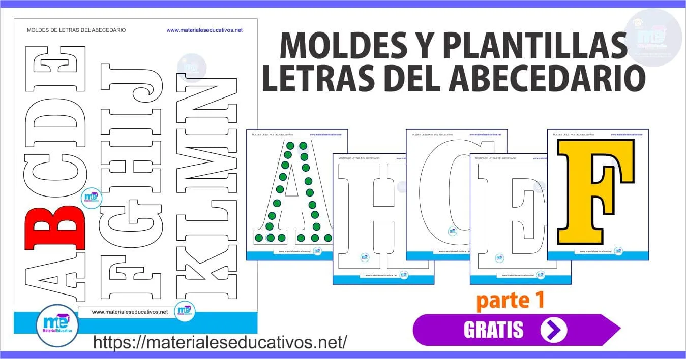 MOLDES Y PLANTILLAS DE LETRAS DEL ABECEDARIO PARTE 1 - Materiales Educativos MOLDES Y PLANTILLAS DE LETRAS DEL ABECEDARIO PARTE 1 - Materiales Educativos