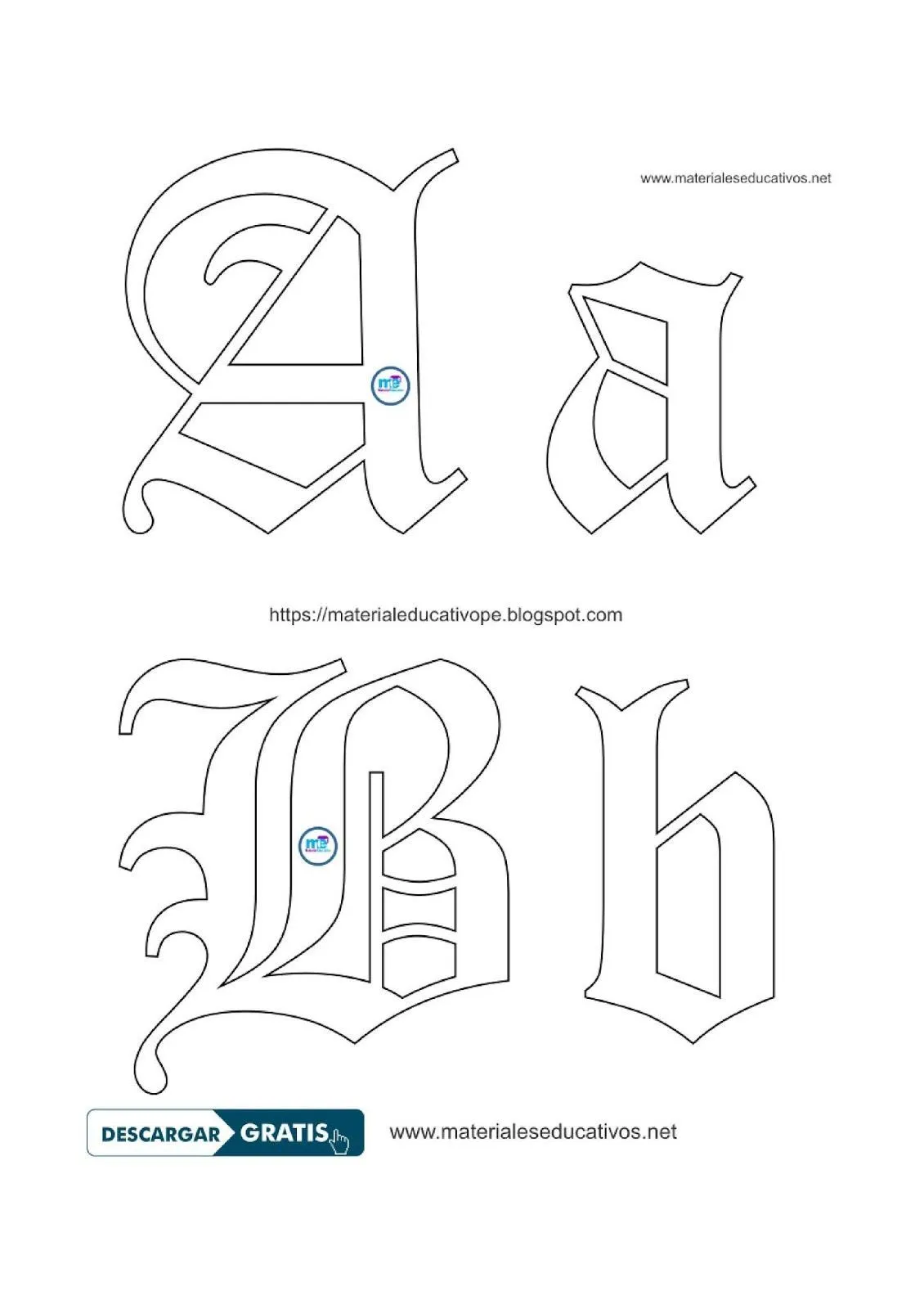 MOLDES PLANTILLAS LETRAS GOTICAS | Letras goticas mayusculas, Moldes de  letras, Letras mayúsculas y minúsculas