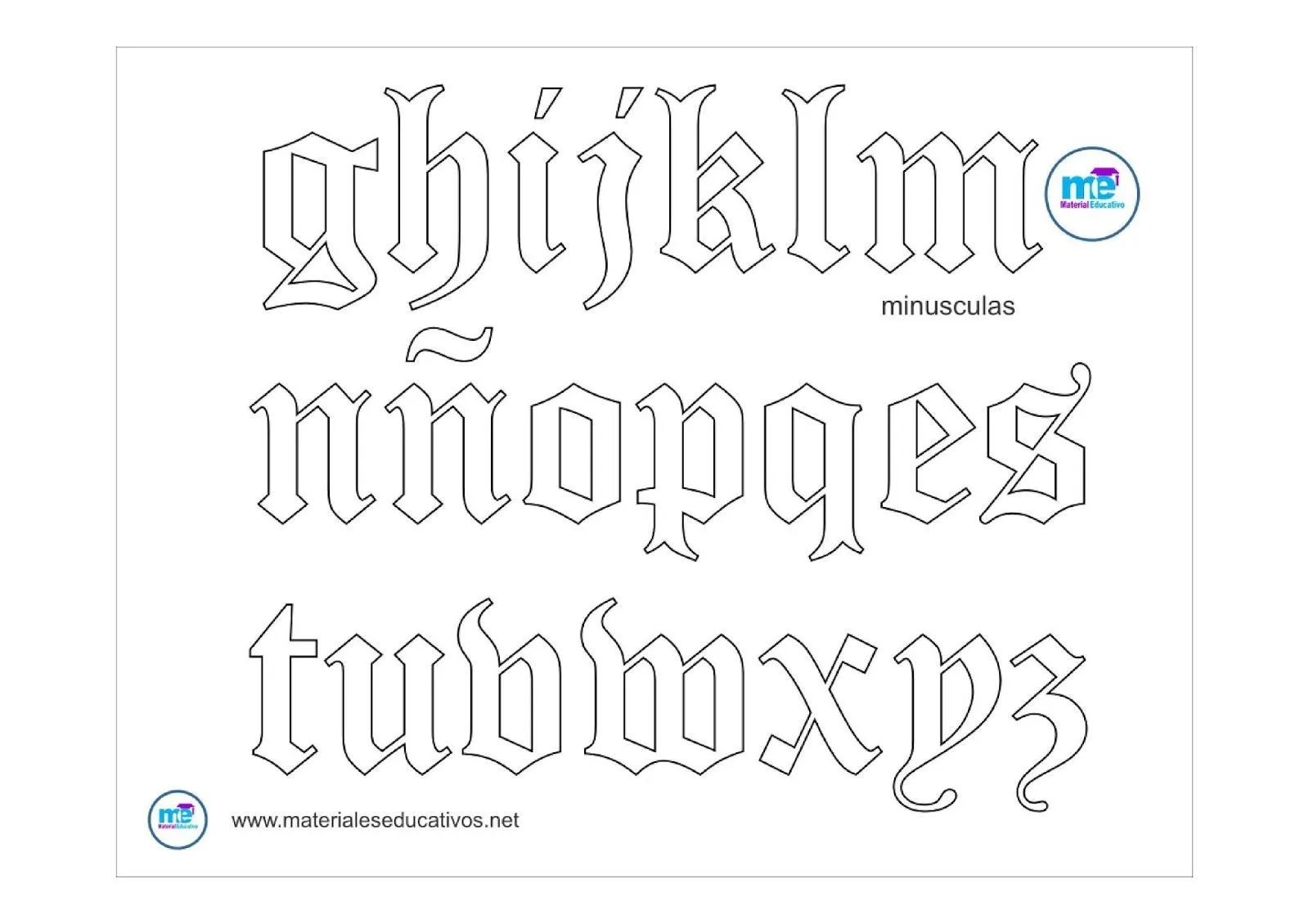 MOLDES PLANTILLAS LETRAS GOTICAS | Letras goticas mayusculas, Letras para  imprimir, Letras mayúsculas y minúsculas
