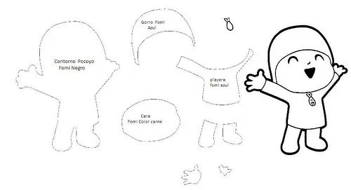 Moldes Pocoyo en fomi - Imagui