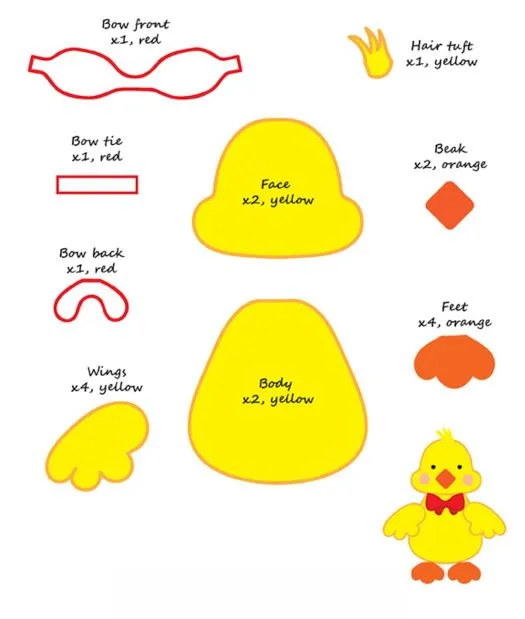moldes de pollitos en foami - Buscar con Google | baby shower ... moldes de pollitos en foami - Buscar con Google | baby shower ...