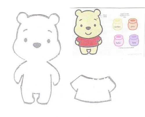 Moldes de pooh - Imagui