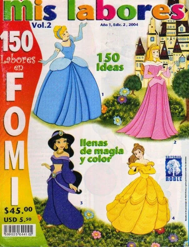 moldes de princesas en foami revista gratis | Revistas de manualidades gratis moldes de princesas en foami revista gratis | Revistas de manualidades gratis