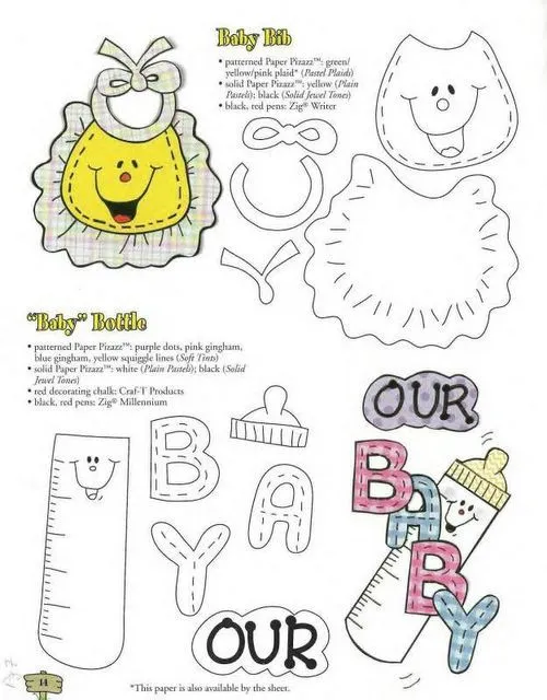 Moldes de ropita para baby shower con foami | bebes | Pinterest