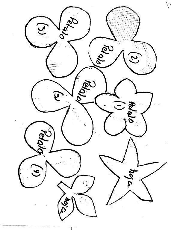 Moldes de flores de goma eva gratis - Imagui | Printables | Pinterest