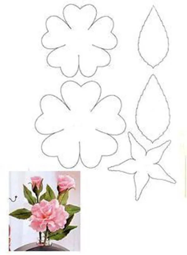 Moldes Para Rosas Gigantes De Cartulina - Flores de Papel Moldes Para Rosas Gigantes De Cartulina - Flores de Papel