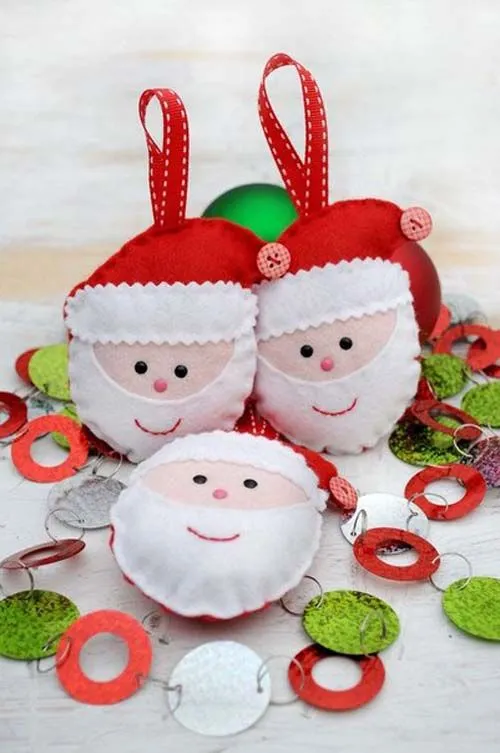 Moldes para hacer un santa claus de fieltro Moldes para hacer un santa claus de fieltro