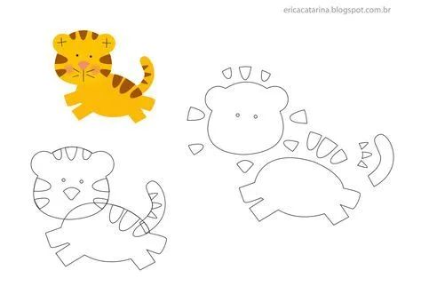 Moldes - Selva on Pinterest | Jungle Animals, Feltro and Safari