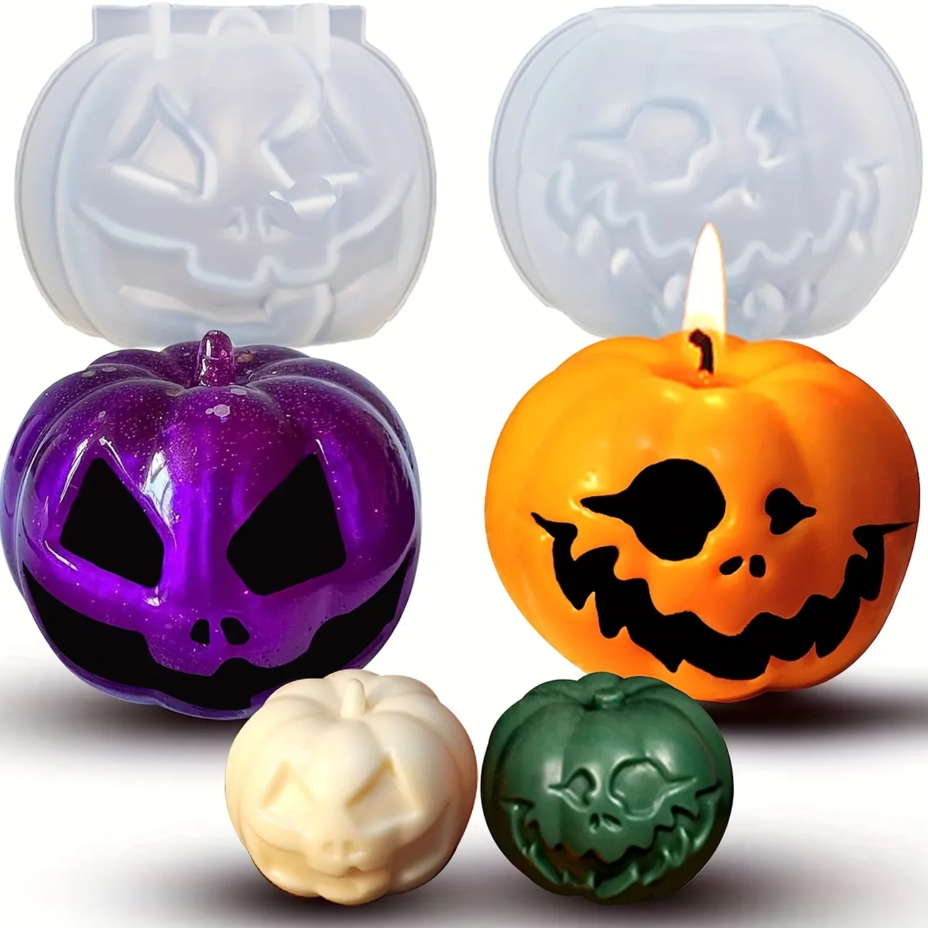 Moldes De Silicona Para Hacer Velas De Calabaza De Halloween, Molde De Silicona 3d Para Resina Moldes De Silicona Para Hacer Velas De Calabaza De Halloween, Molde De Silicona 3d Para Resina