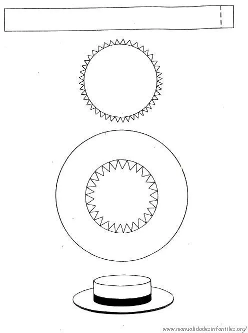 Moldes de sombreros en foami - Imagui