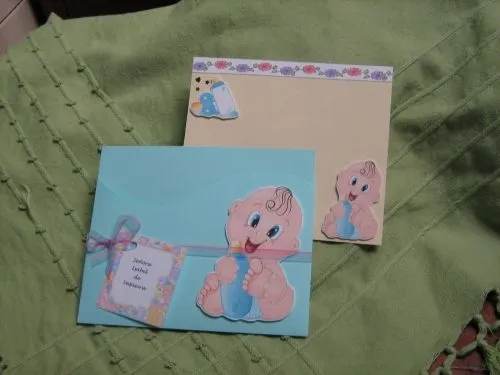 Tarjetas de baby Shower manuales - Imagui