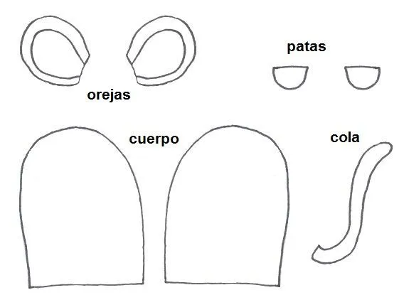 Moldes para hacer títeres de dedo ratón | Ideas para el hogar ... Moldes para hacer títeres de dedo ratón | Ideas para el hogar ...