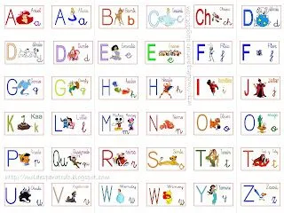 Moldes para Todo: ?? Abecedario Disney ??