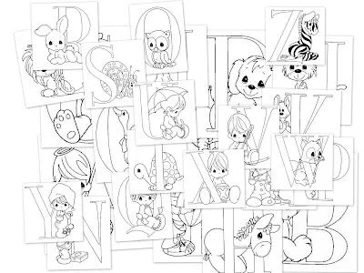 Moldes para Todo: ~* Abecedario Precious Moments *~ Moldes para Todo: ~* Abecedario Precious Moments *~