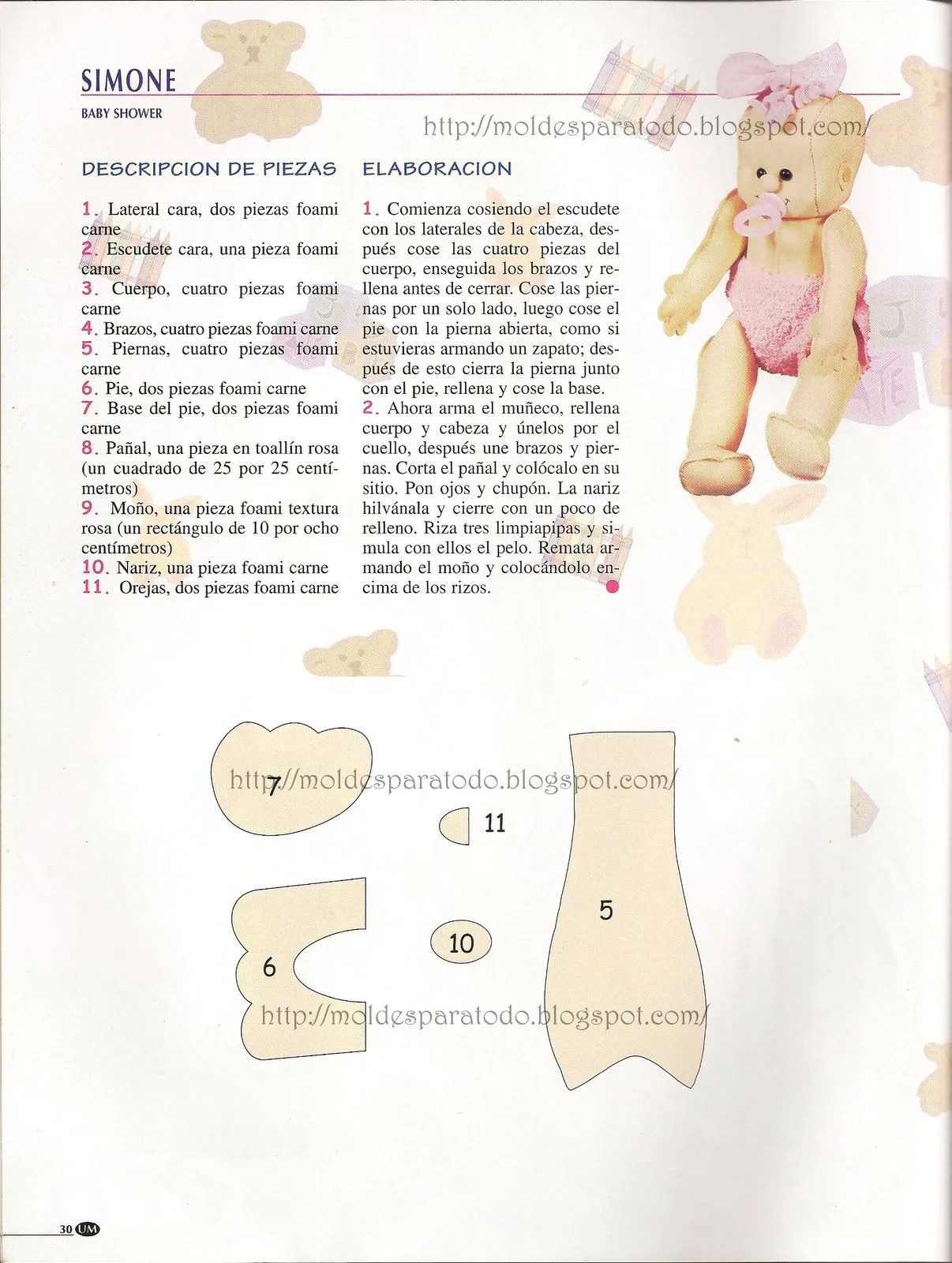 Moldes para Todo: °° Bebé en fomi 3D °°