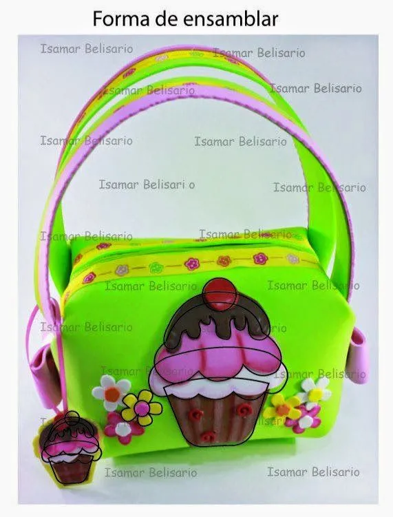 Moldes para Todo: ~ Bolsa de foami Cupcake ~ Moldes para Todo: ~ Bolsa de foami Cupcake ~