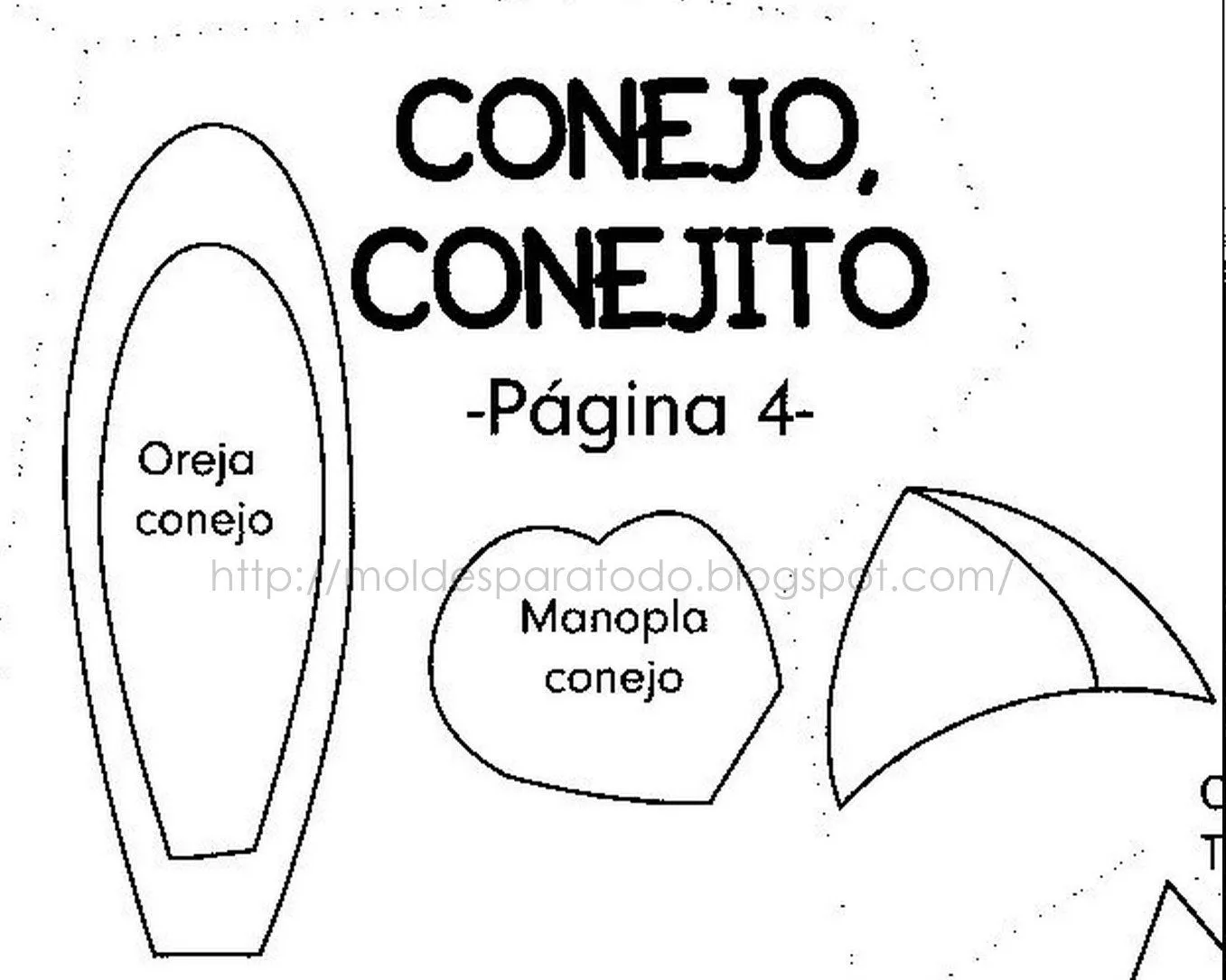 Moldes para Todo: - Conejo, Conejito -