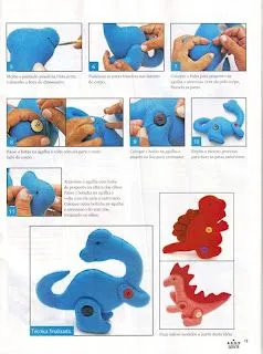 Moldes para Todo: ** Dinosaurios en Fieltro ** Moldes para Todo: ** Dinosaurios en Fieltro **