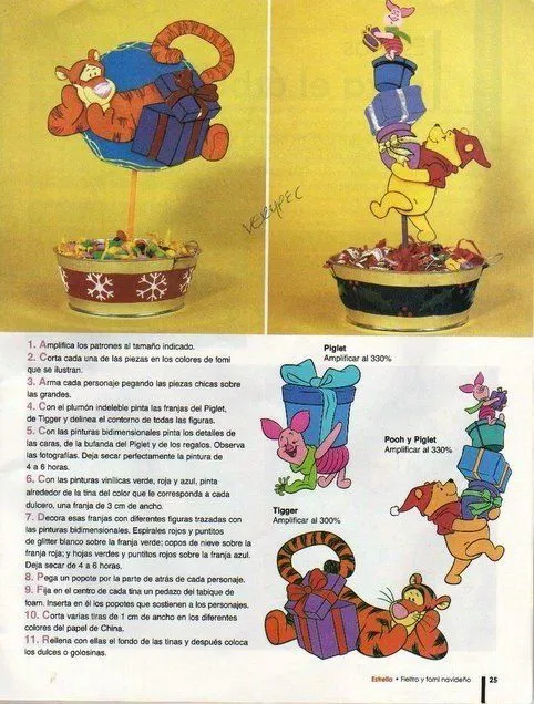 Moldes para Todo: - Dulceros Pooh y amigos - Moldes para Todo: - Dulceros Pooh y amigos -