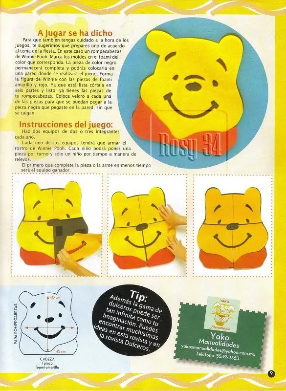 Moldes para Todo: - Fiesta temática de Winnie Pooh - Moldes para Todo: - Fiesta temática de Winnie Pooh -