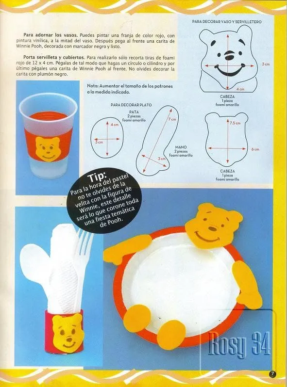 Moldes para Todo: - Fiesta temática de Winnie Pooh - Moldes para Todo: - Fiesta temática de Winnie Pooh -