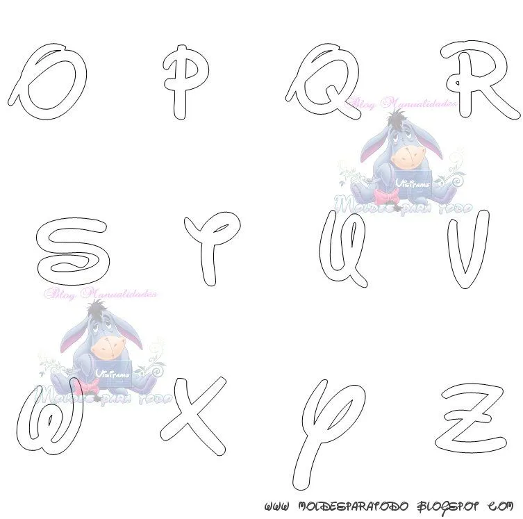 Moldes para Todo: - Letras Disney -