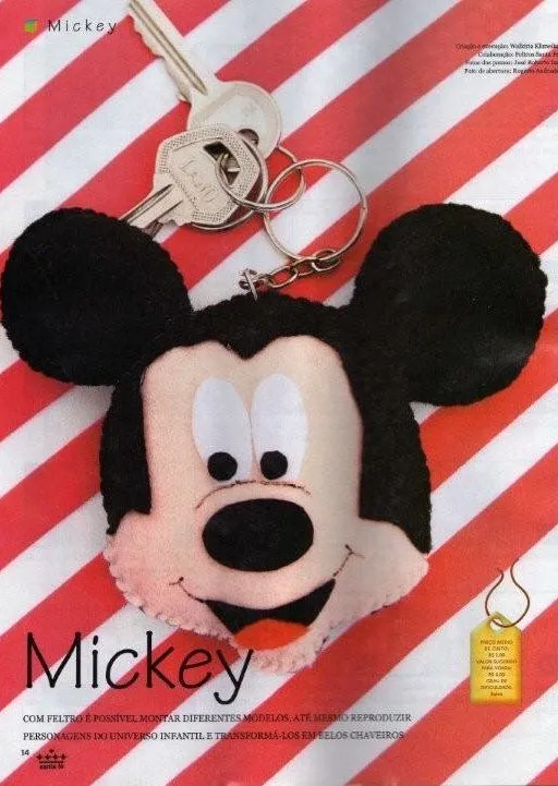 Moldes para Todo: ** LLavero Mickey **