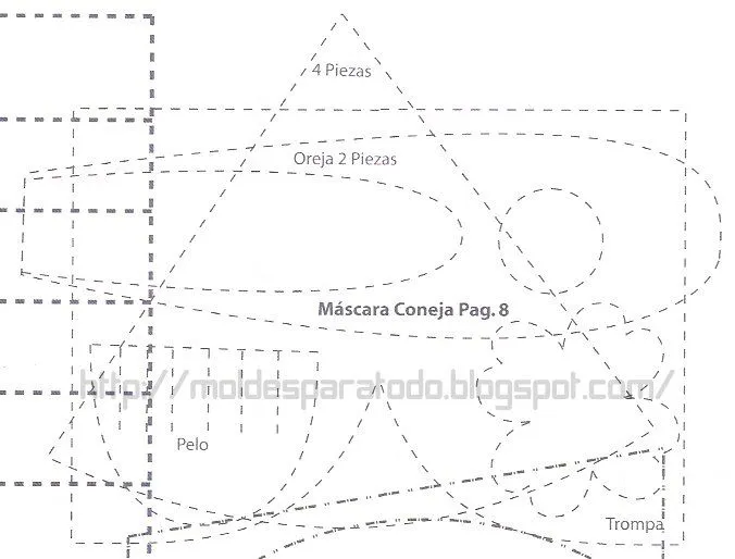 Moldes para Todo: ~ Máscara Coneja