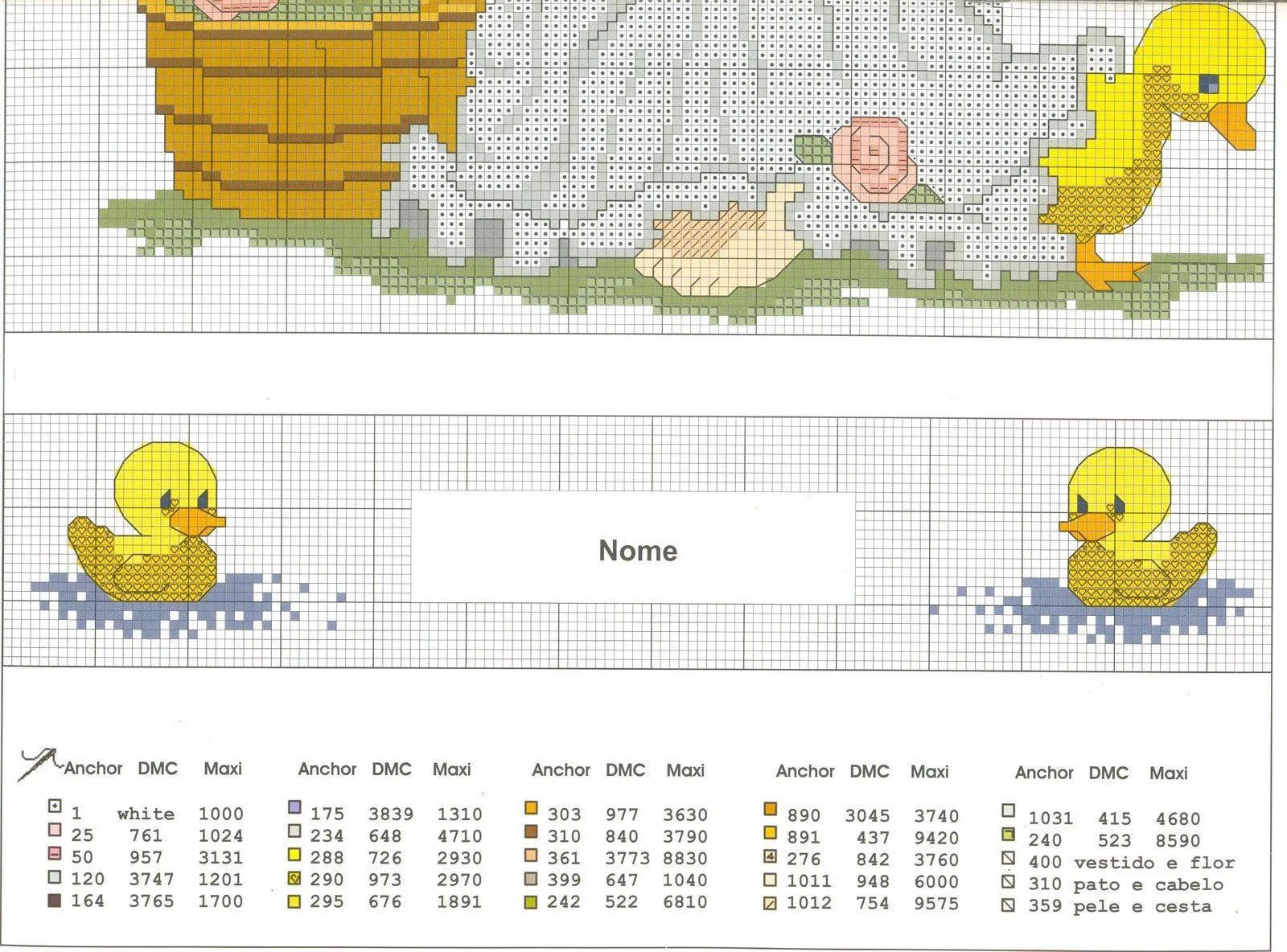 Moldes para Todo: - Niño con patitos para punto de Cruz - Moldes para Todo: - Niño con patitos para punto de Cruz -