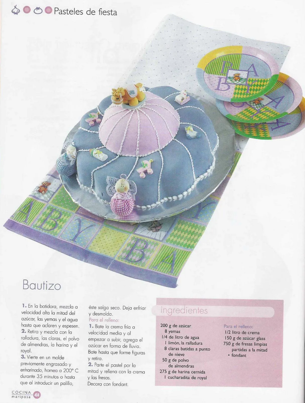 Moldes para Todo: *- Pastel para bautizo -*