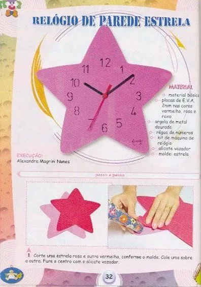 Moldes para Todo: ** Reloj de pared estrella