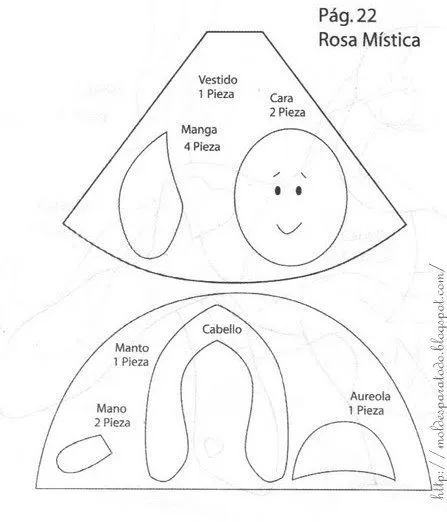 Moldes para Todo: :: Rosa Mística ::