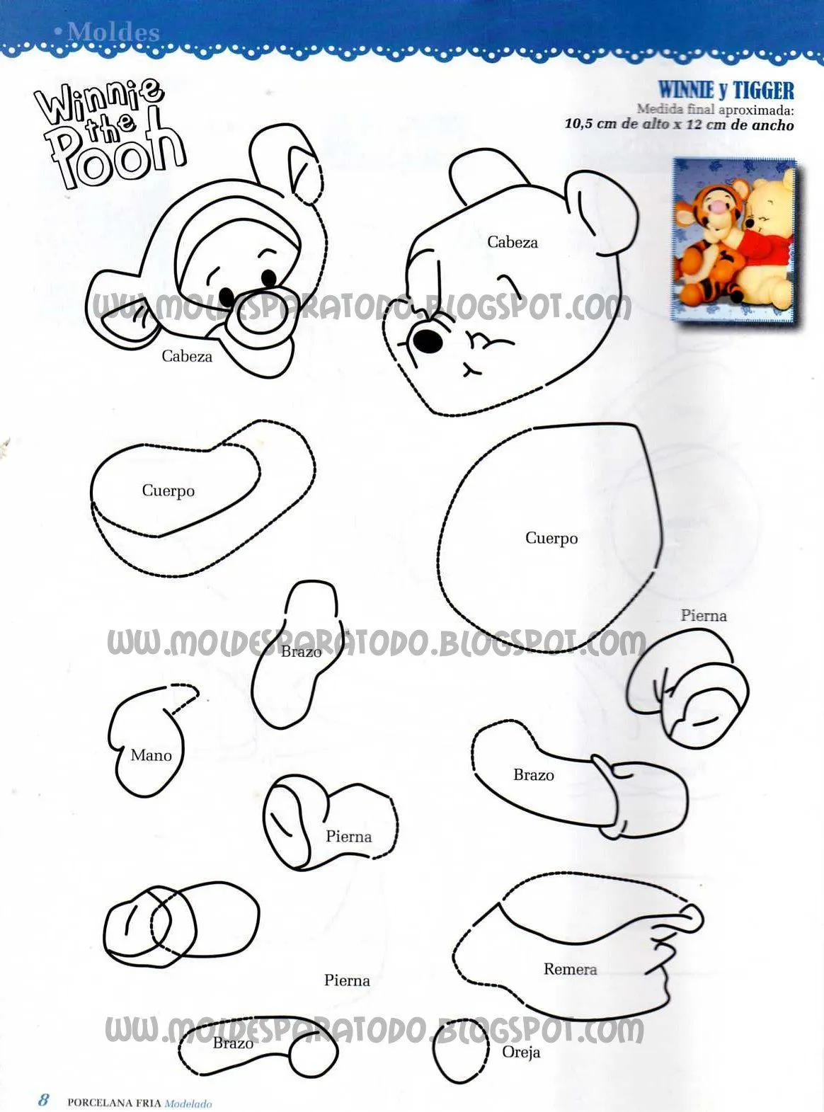 Moldes para Todo: * Winnie Pooh y Tigger Moldes para Todo: * Winnie Pooh y Tigger
