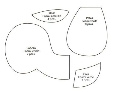 Moldes de tortugas en foami - Imagui