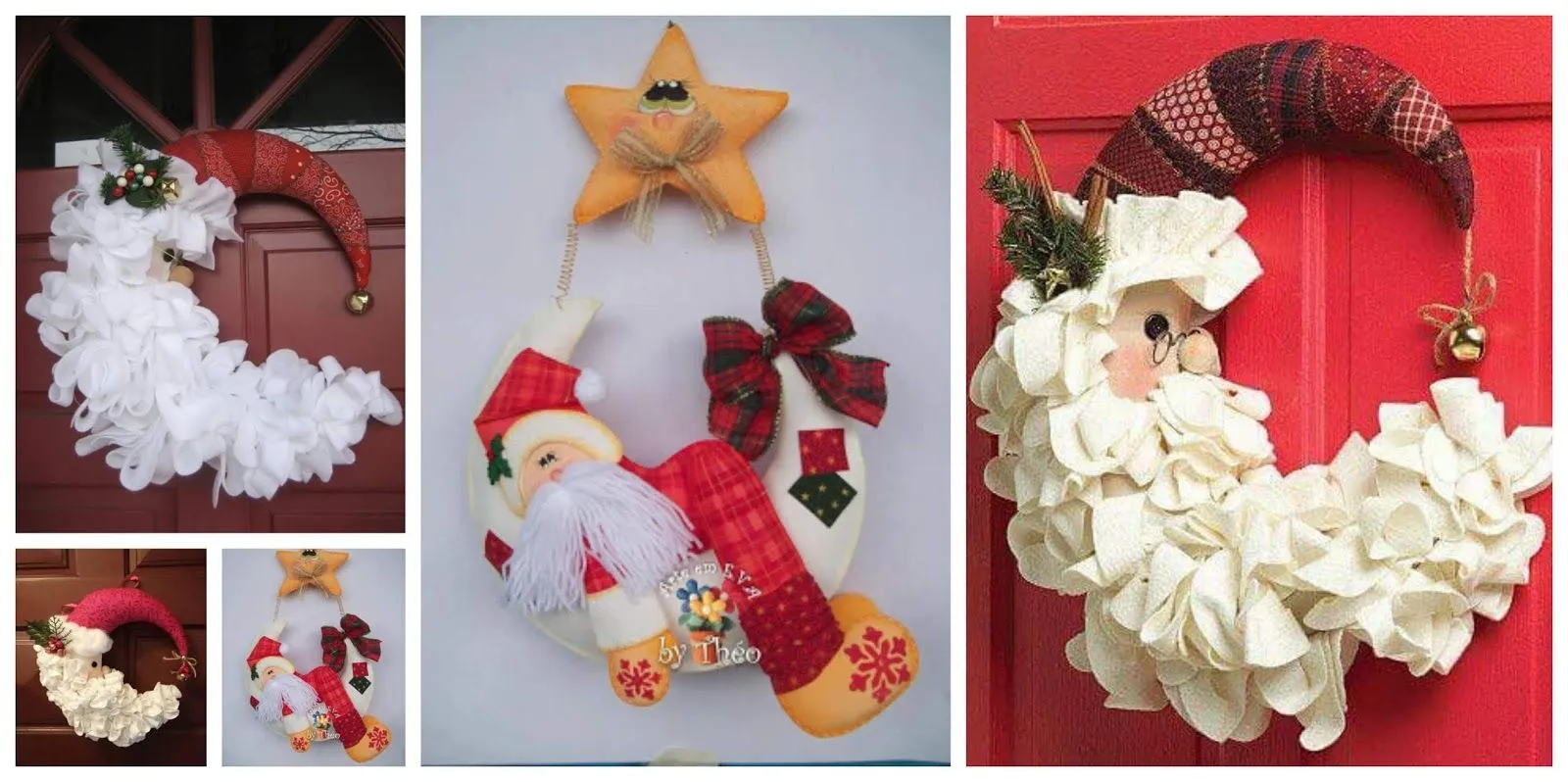Moldes y tutorial para hacer un lindo santa claus para la puerta ~ Solountip.com Moldes y tutorial para hacer un lindo santa claus para la puerta ~ Solountip.com