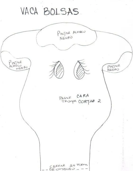 Moldes y Figuras de Sucha Foami: vaquitas