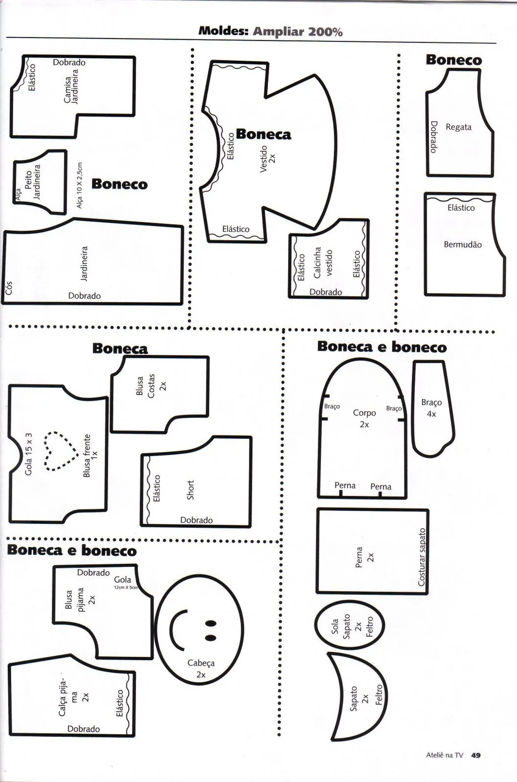 Moldes de vestidos de bonecas - Imagui
