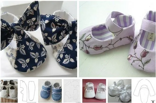 moldes para hacer zapatitos para bebes -