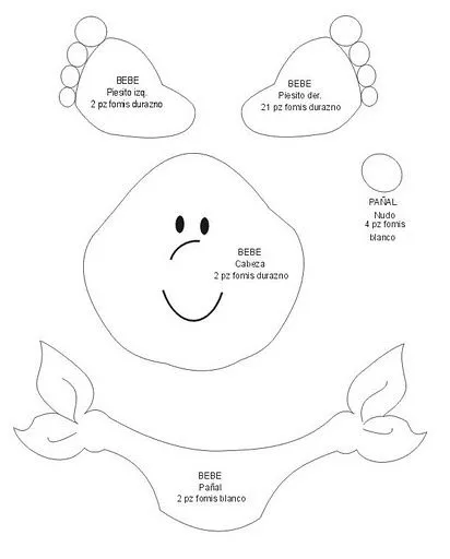 Moldes en foami para imprimir de bebés - Imagui