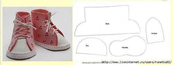 Patrones de tenis para baby shower - Imagui Patrones de tenis para baby shower - Imagui